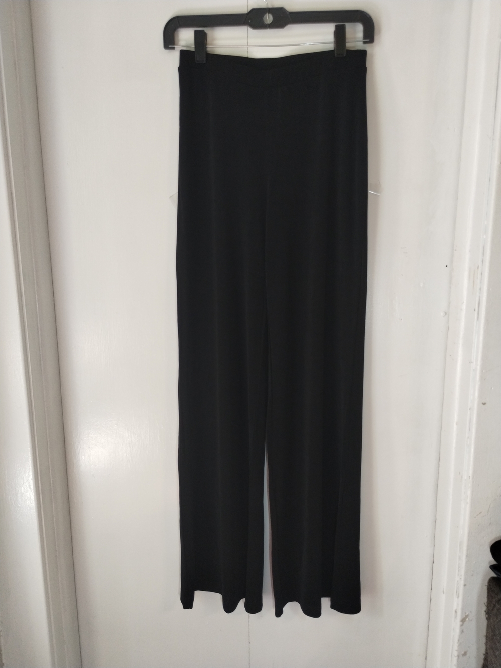 Slinky Brand Black Wide-Leg Pull-On Pants